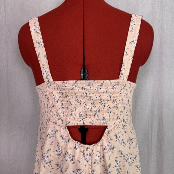 American Eagle Outfitters Womens Floral Dress Size Medium Cream Sundress E825 - Picture 5 of 13